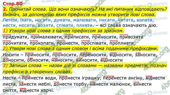 ГДЗ Українська мова 3 клас сторінка Стр.80 (2)