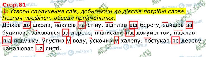 ГДЗ Українська мова 3 клас сторінка Стр.81 (1)