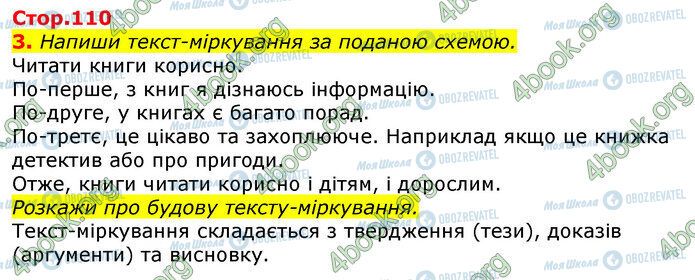 ГДЗ Українська мова 3 клас сторінка Стр.110