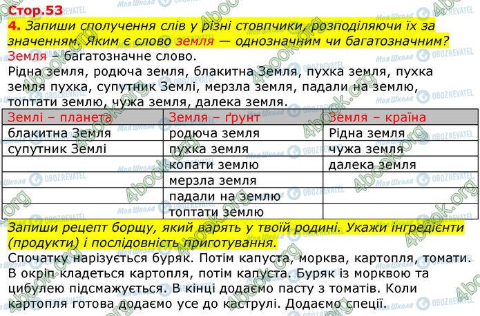 ГДЗ Українська мова 3 клас сторінка Стр.53
