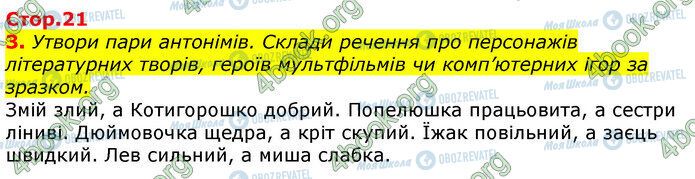 ГДЗ Українська мова 3 клас сторінка Стр.21 (3)