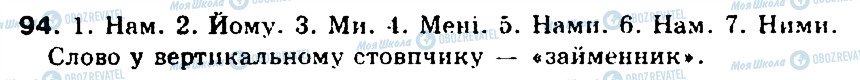 ГДЗ Українська мова 5 клас сторінка 94