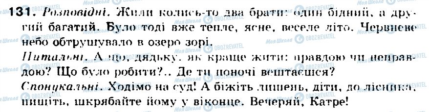 ГДЗ Укр мова 5 класс страница 131