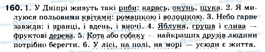 ГДЗ Українська мова 5 клас сторінка 160