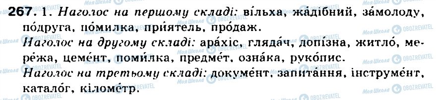 ГДЗ Українська мова 5 клас сторінка 267