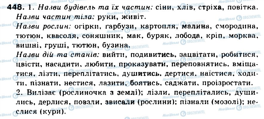 ГДЗ Українська мова 5 клас сторінка 448