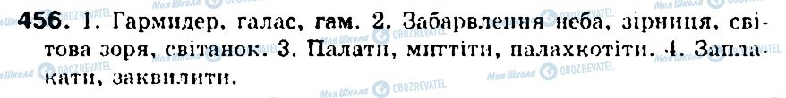 ГДЗ Українська мова 5 клас сторінка 456