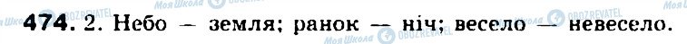 ГДЗ Українська мова 5 клас сторінка 474