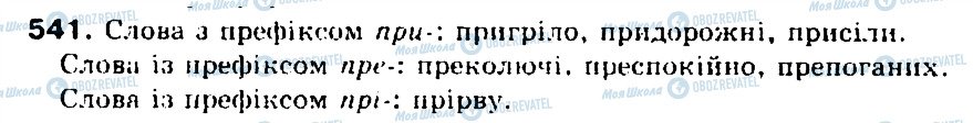 ГДЗ Українська мова 5 клас сторінка 541
