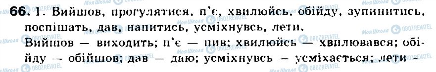 ГДЗ Українська мова 5 клас сторінка 66