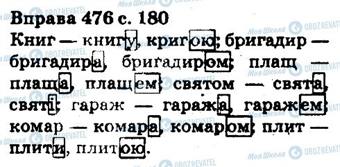 ГДЗ Українська мова 5 клас сторінка 476