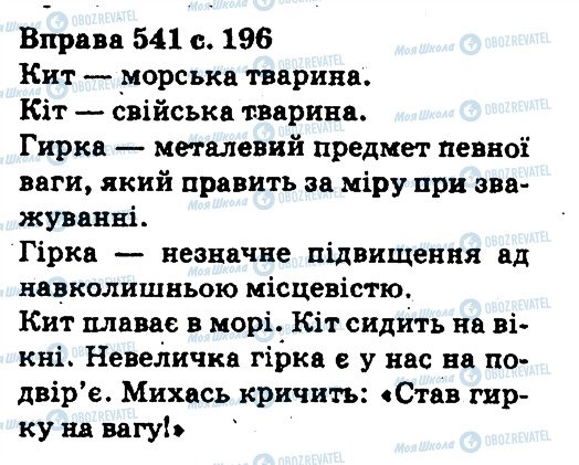 ГДЗ Українська мова 5 клас сторінка 541