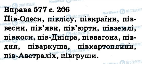 ГДЗ Українська мова 5 клас сторінка 577