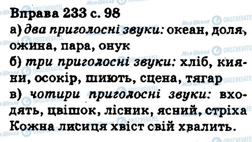 ГДЗ Українська мова 5 клас сторінка 233