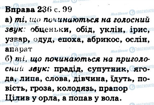 ГДЗ Українська мова 5 клас сторінка 236