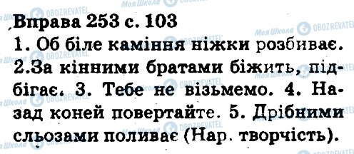 ГДЗ Українська мова 5 клас сторінка 253