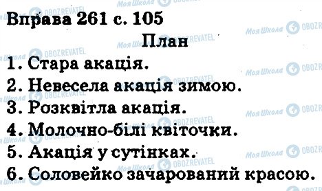 ГДЗ Українська мова 5 клас сторінка 261