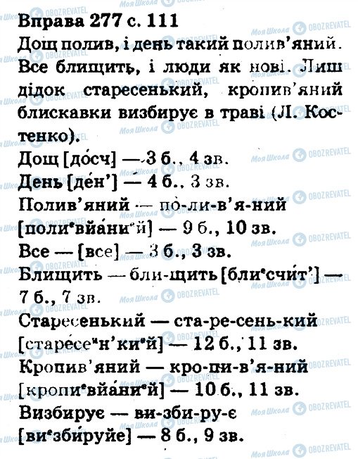 ГДЗ Українська мова 5 клас сторінка 277