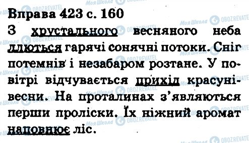 ГДЗ Українська мова 5 клас сторінка 423