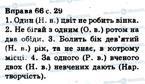 ГДЗ Українська мова 5 клас сторінка 66