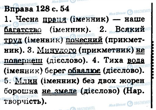 ГДЗ Укр мова 5 класс страница 128