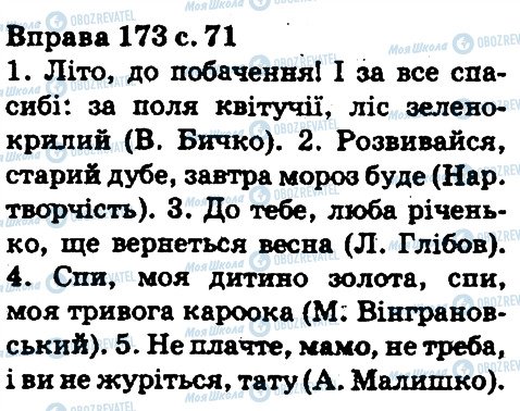 ГДЗ Українська мова 5 клас сторінка 173