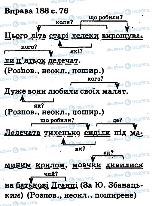 ГДЗ Укр мова 5 класс страница 188