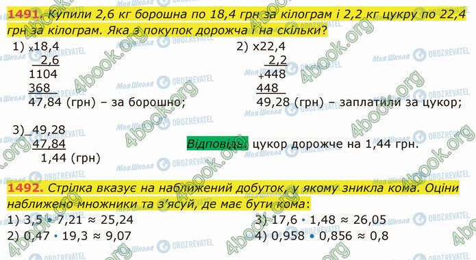 ГДЗ Математика 5 класс страница 1491-1492