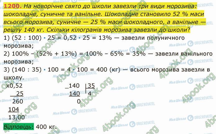 ГДЗ Математика 5 класс страница 1200