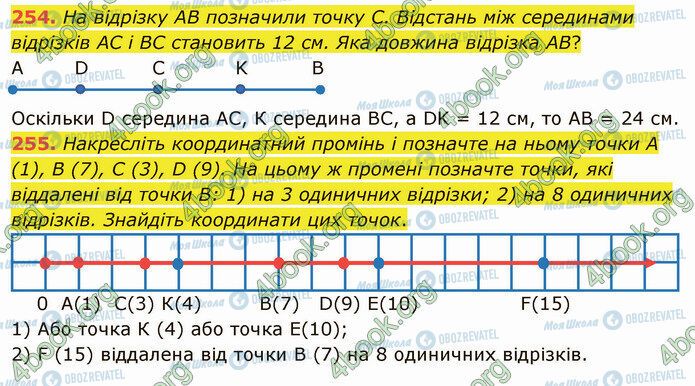 ГДЗ Математика 5 клас сторінка 254-255