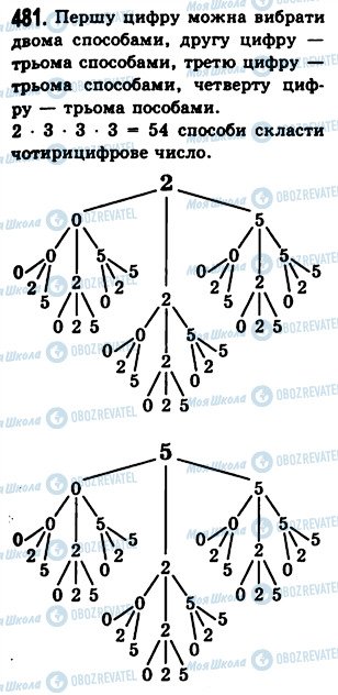 ГДЗ Математика 5 класс страница 481