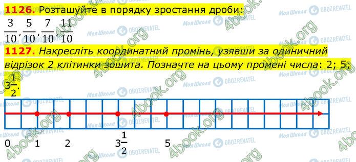 ГДЗ Математика 5 клас сторінка 1126-1127