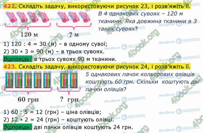 ГДЗ Математика 5 клас сторінка 422-423