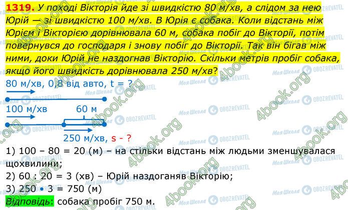 ГДЗ Математика 5 клас сторінка 1319