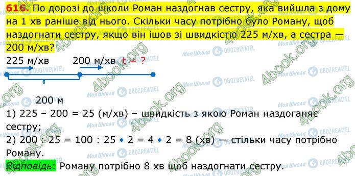 ГДЗ Математика 5 клас сторінка 616