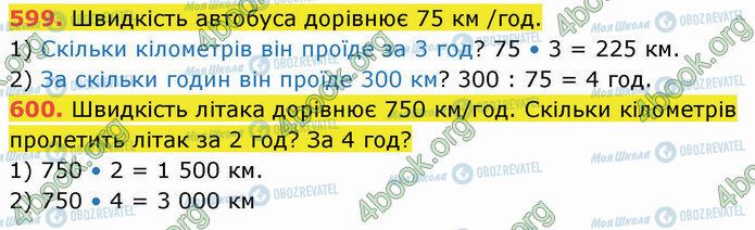 ГДЗ Математика 5 клас сторінка 599-600