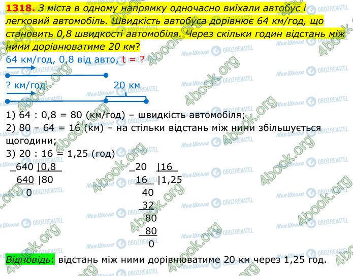 ГДЗ Математика 5 класс страница 1318