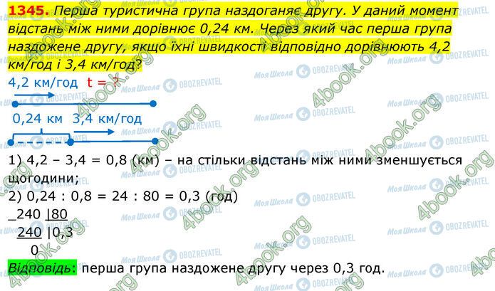 ГДЗ Математика 5 клас сторінка 1345