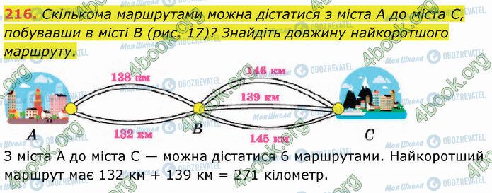 ГДЗ Математика 5 клас сторінка 216