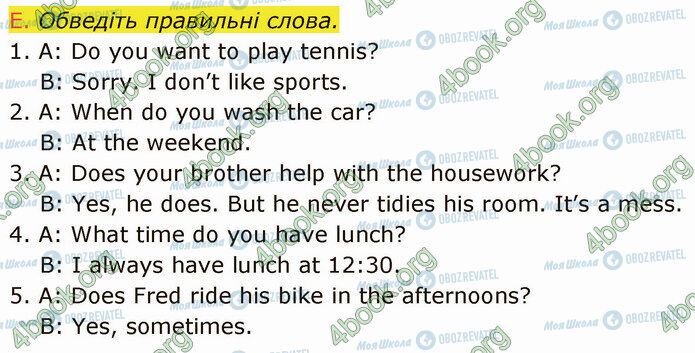 ГДЗ Англійська мова 5 клас сторінка Стр.46 (E)