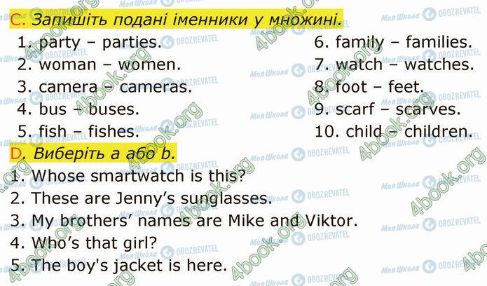 ГДЗ Англійська мова 5 клас сторінка Стр.32 (C-D)