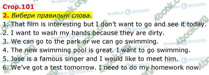 ГДЗ Англійська мова 5 клас сторінка Стр.101 (2)