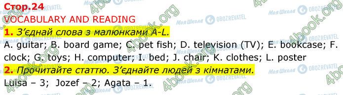 ГДЗ Англійська мова 5 клас сторінка Стр.24