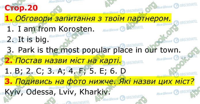 ГДЗ Англійська мова 5 клас сторінка Стр.20 (1-3)