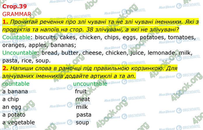 ГДЗ Англійська мова 5 клас сторінка Стр.39 (1-2)