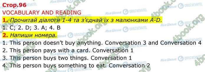 ГДЗ Англійська мова 5 клас сторінка Стр.96 (1-2)