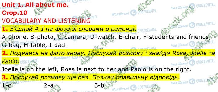 ГДЗ Англійська мова 5 клас сторінка Стр.10
