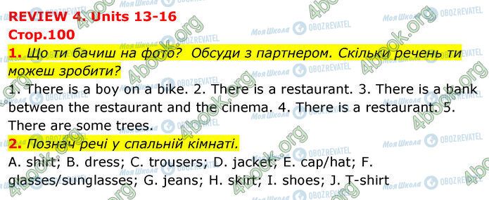 ГДЗ Англійська мова 5 клас сторінка Стр.100 (1-2)