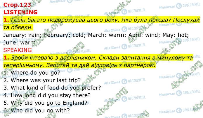 ГДЗ Англійська мова 5 клас сторінка Стр.123 (1-1)