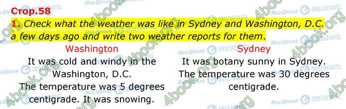 ГДЗ Английский язык 5 класс страница Стр.58 (1)
